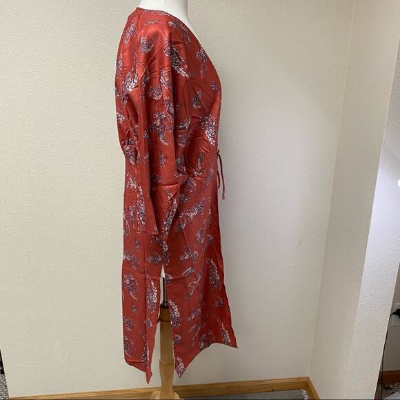Anama Rust Long Tie Kimono S - Picture 4 of 7
